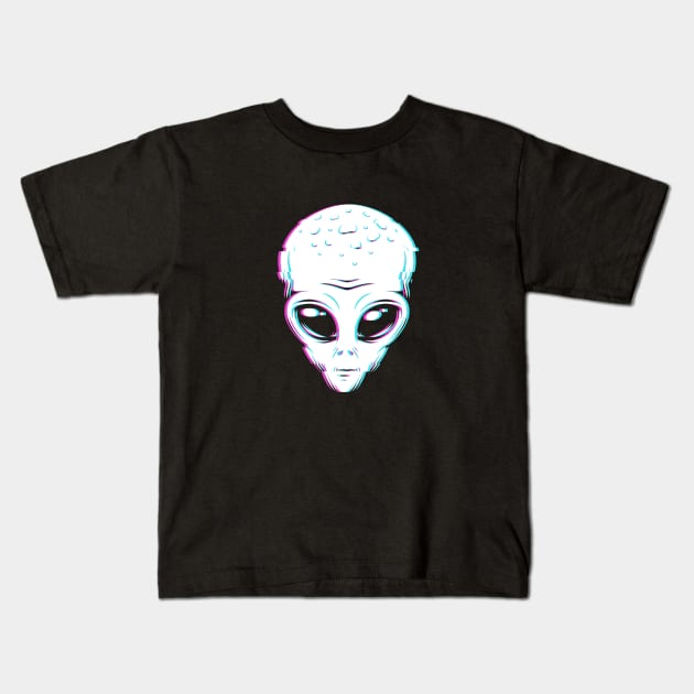 Alien Head Kids T-Shirt by Utopia Shop